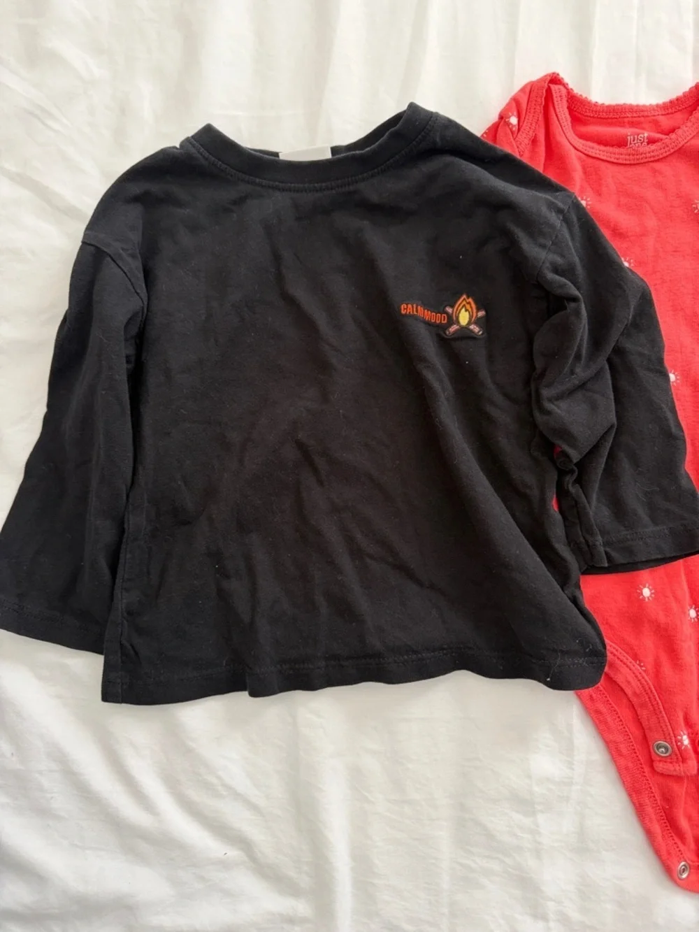Baby Girls 6-Piece Outfit Set - Black, Coral, Cream & Orange